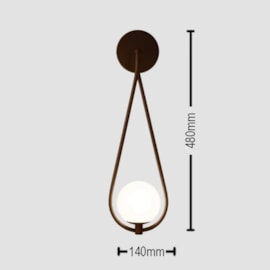 ARANDELA GOTA METAL/VIDRO 1L | TKS 1699 ARANDELA GOTA METAL/VIDRO 1L | TKS 1699