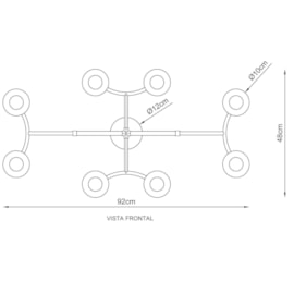ARANDELA GRAPP 8 G9 LATÃO | GOLDEN-ART P2820-8LT ARANDELA GRAPP 8 G9 LATÃO | GOLDEN-ART P2820-8LT