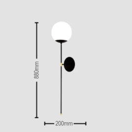ARANDELA JABUTICABA ANNE METAL/VIDRO 1L | TKS 1606 ARANDELA JABUTICABA ANNE METAL/VIDRO 1L | TKS 1606