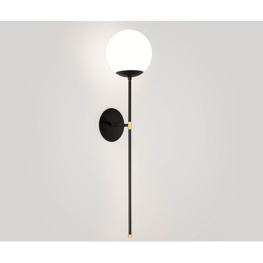 ARANDELA JABUTICABA ANNE METAL/VIDRO 1L | TKS 1606 ARANDELA JABUTICABA ANNE METAL/VIDRO 1L | TKS 1606