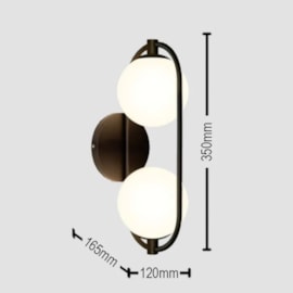 ARANDELA JABUTICABA METAL/VIDRO 2L | TKS 1459 ARANDELA JABUTICABA METAL/VIDRO 2L | TKS 1459