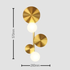 ARANDELA JABUTICABA NAKINE METAL/VIDRO 2L | TKS 1684 ARANDELA JABUTICABA NAKINE METAL/VIDRO 2L | TKS 1684