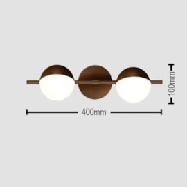 ARANDELA JABUTICABA PALANI METAL/VIDRO 10X40X14,5CM 2L | TKS 1462 ARANDELA JABUTICABA PALANI METAL/VIDRO 10X40X14,5CM 2L | TKS 1462