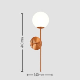 ARANDELA KOPI G 44X14X16,5CM METAL E VIDRO | TKS 1690 ARANDELA KOPI G 44X14X16,5CM METAL E VIDRO | TKS 1690