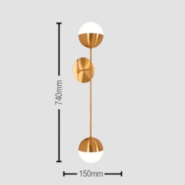 ARANDELA KOPI MISTA 74X15X16,5CM METAL E VIDRO | TKS 1698 ARANDELA KOPI MISTA 74X15X16,5CM METAL E VIDRO | TKS 1698