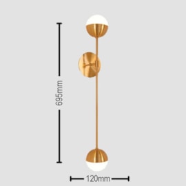 ARANDELA KOPI P DUPLA 69,5X12X13,5CM METAL E VIDRO | TKS 1696 ARANDELA KOPI P DUPLA 69,5X12X13,5CM METAL E VIDRO | TKS 1696