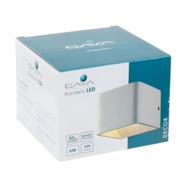 ARANDELA LED BIVOLT 10X10X8CM ALUMÍNIO E ACRÍLICO BRANCO | GAYA 9674 ARANDELA LED BIVOLT 10X10X8CM ALUMÍNIO E ACRÍLICO BRANCO | GAYA 9674