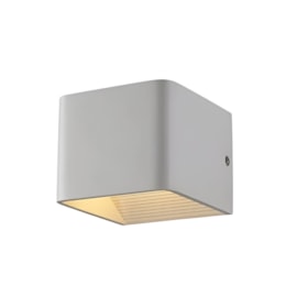 ARANDELA LED BIVOLT 10X10X8CM ALUMÍNIO E ACRÍLICO BRANCO | GAYA 9674