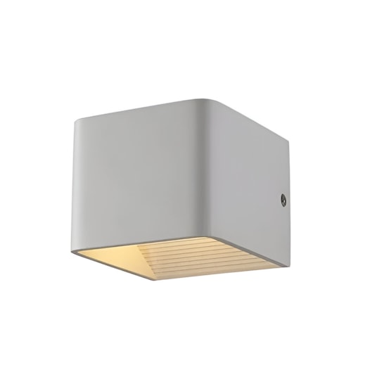 ARANDELA LED BIVOLT 10X10X8CM ALUMÍNIO E ACRÍLICO BRANCO | GAYA 9674 ARANDELA LED BIVOLT 10X10X8CM ALUMÍNIO E ACRÍLICO BRANCO | GAYA 9674