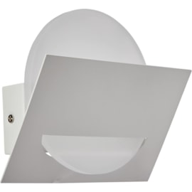 ARANDELA LED BIVOLT 18X18X8CM ALUMÍNIO E ACRÍLICO BRANCO | GAYA 9670