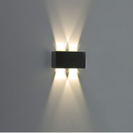 ARANDELA LED DOBBE RETANGULAR FACHO DUPLO DIRECIONÁVEL EXTERNO 3000K 12W BIVOLT 10X20X6CM ALUMÍNIO PRETO | NORDECOR 2131