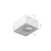 ARANDELA LED FOLUÍ RETANGULAR FACHO DUPLO ABERTO EXTERNO 3000K 6W 5,3X7X8,3CM BRANCO |NORDECOR 2005