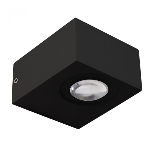 ARANDELA LED FOLUÍ RETANGULAR FACHO DUPLO ABERTO EXTERNO 3000K 6W 5,3X7X8,3CM PRETO | NORDECOR 2004