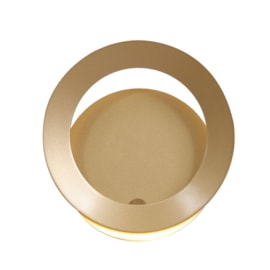 ARANDELA LED GINGA REDONDO 3000K 6W BIVOLT 17X10,5CM AÇO, ALUMÍNIO E ACRÍLICO FRENCH GOLD | BELLA ILUMINAÇÃO BB025 ARANDELA LED GINGA REDONDO 3000K 6W BIVOLT 17X10,5CM AÇO, ALUMÍNIO E ACRÍLICO FRENCH GOLD | BELLA ILUMINAÇÃO BB025