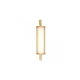 ARANDELA LED LAMPE RETANGULAR 3000K 8W 38X11,5X10,5CM METAL, ACRÍLICO E VIDRO BRONZE E TRANSPARENTE | BELLA ILUMINAÇÃO H