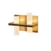 ARANDELA LED LOMME 2 FACHOS DOURADO FOSCO 3000K 12W | NORDECOR 2728