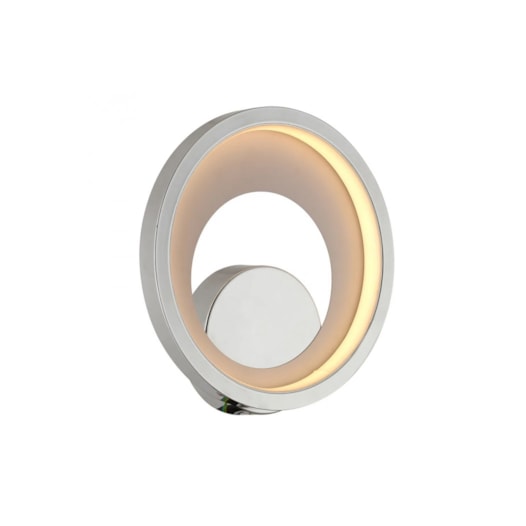 ARANDELA LED LOOP REDONDO 3000K 10W BIVOLT Ø22X5,2CM METAL CROMADO E BRANCO | BELLA ILUMINAÇÃO HM006CR ARANDELA LED LOOP REDONDO 3000K 10W BIVOLT Ø22X5,2CM METAL CROMADO E BRANCO | BELLA ILUMINAÇÃO HM006CR