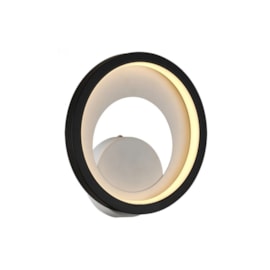 ARANDELA LED LOOP REDONDO 3000K 10W BIVOLT Ø22X5,2CM METAL PRETO E BRANCO | BELLA ILUMINAÇÃO HM006WB ARANDELA LED LOOP REDONDO 3000K 10W BIVOLT Ø22X5,2CM METAL PRETO E BRANCO | BELLA ILUMINAÇÃO HM006WB