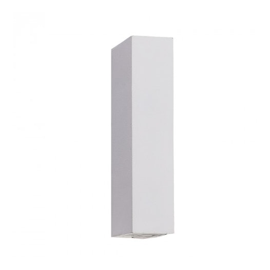 ARANDELA LED MITEL RETANGULAR FACHO DUPLO FECHADO EXTERNO 3000K 6W BIVOLT 17X4X6,5CM ALUMÍNIO BRANCO | NORDECOR 2009