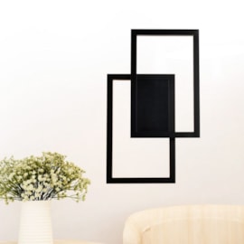 ARANDELA LED QUADRUS 2700K 28W BIVOLT 50X30X6CM ALUMÍNIO E ACRÍLICO PRETO | +LUZ AR-095/28.27PF ARANDELA LED QUADRUS 2700K 28W BIVOLT 50X30X6CM ALUMÍNIO E ACRÍLICO PRETO | +LUZ AR-095/28.27PF