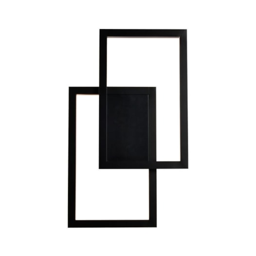 ARANDELA LED QUADRUS 2700K 28W BIVOLT 50X30X6CM ALUMÍNIO E ACRÍLICO PRETO | +LUZ AR-095/28.27PF ARANDELA LED QUADRUS 2700K 28W BIVOLT 50X30X6CM ALUMÍNIO E ACRÍLICO PRETO | +LUZ AR-095/28.27PF