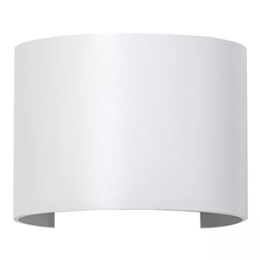 ARANDELA LED RONDO REDONDO FACHO DUPLO 3000K 6W BIVOLT 10X13,5X11,7CM ALUMÍNIO BRANCO | BELLA ILUMINAÇÃO RON1AR01BR014