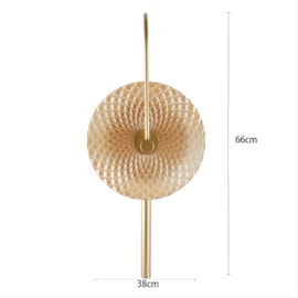 ARANDELA LED SOWA 30W 3000K DOURADO FOSCO E AMBAR | NORDECOR 2558 ARANDELA LED SOWA 30W 3000K DOURADO FOSCO E AMBAR | NORDECOR 2558