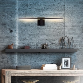 ARANDELA LED STICK 2700K 12W BIVOLT 6,2X71,5X14CM ALUMÍNIO E ACRÍLICO PRETO| +LUZ AR-093/12.27PF ARANDELA LED STICK 2700K 12W BIVOLT 6,2X71,5X14CM ALUMÍNIO E ACRÍLICO PRETO| +LUZ AR-093/12.27PF