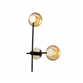 ARANDELA LED TALÍN METAL E VIDRO ÂMBAR 10W 3000K | HEVVY 1106 SL-5904R/W2 ARANDELA LED TALÍN METAL E VIDRO ÂMBAR 10W 3000K | HEVVY 1106 SL-5904R/W2