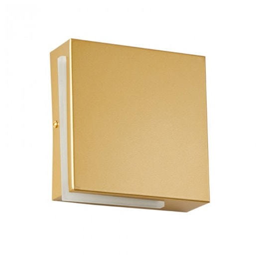 ARANDELA LED WADRA QUADRADO 3000K 8W BIVOLT 15X15CM METAL E ACRÍLICO DOURADO FOSCO | NORDECOR 2451 ARANDELA LED WADRA QUADRADO 3000K 8W BIVOLT 15X15CM METAL E ACRÍLICO DOURADO FOSCO | NORDECOR 2451