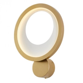 ARANDELA LED ZAHAL 3000K 15W BIVOLT Ø22,5X31CM METAL E ACRÍLICO DOURADO FOSCO | NORDECOR 2509 ARANDELA LED ZAHAL 3000K 15W BIVOLT Ø22,5X31CM METAL E ACRÍLICO DOURADO FOSCO | NORDECOR 2509