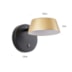 ARANDELA LED ZAVI ON 7W 3000K OURO FOSCO E PRETO | NORDECOR 2543