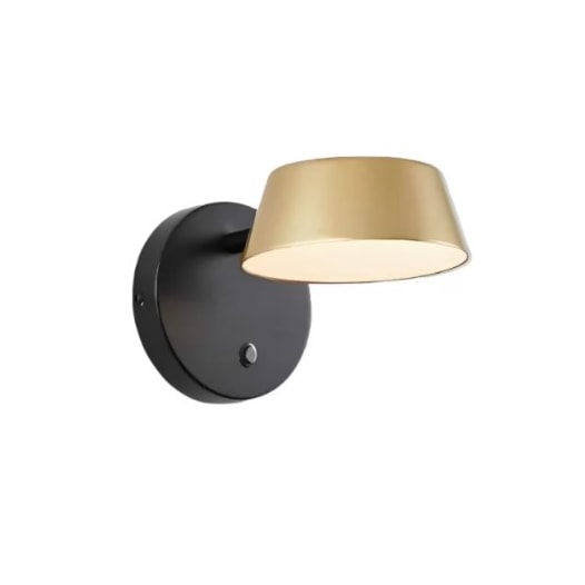 ARANDELA LED ZAVI ON 7W 3000K OURO FOSCO E PRETO | NORDECOR 2543