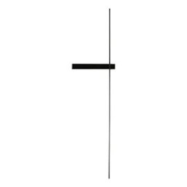 ARANDELA LÍNEA 125X30CM LED 14W 3000K ALUMÍNIO PRETO | +LUZ AR-164/14.125P