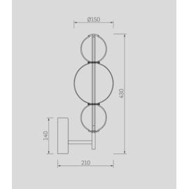 ARANDELA LOLLY 3000K 11W BIVOLT DOURADO/BRANCO | STUDIOLUCE BLACK AR1450