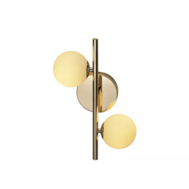 ARANDELA LOUISE METAL E VIDRO DOURADO 2XG9 | HEVVY 1031 SL-5874/W2-GD ARANDELA LOUISE METAL E VIDRO DOURADO 2XG9 | HEVVY 1031 SL-5874/W2-GD