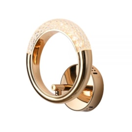 ARANDELA MEZZO 21X10CM LED 4W 3000K METAL E ACRÍLICO FRENCH GOLD | +LUZ AR-184/4.21FG ARANDELA MEZZO 21X10CM LED 4W 3000K METAL E ACRÍLICO FRENCH GOLD | +LUZ AR-184/4.21FG