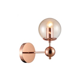 ARANDELA ORBE METAL E VIDRO COBRE E CHAMPANHE 1XE27 | BELLA ILUMINAÇÃO RM005R ARANDELA ORBE METAL E VIDRO COBRE E CHAMPANHE 1XE27 | BELLA ILUMINAÇÃO RM005R