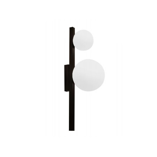 ARANDELA ORBIT 2 ESFERAS LEITOSAS 2XG9 16X12X40CM ALUMÍNIO E VIDRO PRETO | STUDIOLUCE WHITE ARH1535PT ARANDELA ORBIT 2 ESFERAS LEITOSAS 2XG9 16X12X40CM ALUMÍNIO E VIDRO PRETO | STUDIOLUCE WHITE ARH1535PT