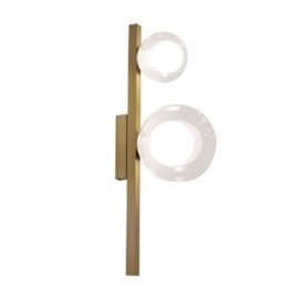 ARANDELA ORBIT 2 ESFERAS TRANSPARENTES 2XG9 16X12X40CM ALUMÍNIO E VIDRO PRETO | STUDIOLUCE WHITE ARH1535TRDO