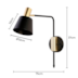 ARANDELA PETTI 37X12X38CM METAL PRETO E DOURADO | NORDECOR 2078