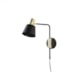 ARANDELA PETTI 37X12X38CM METAL PRETO E DOURADO | NORDECOR 2078