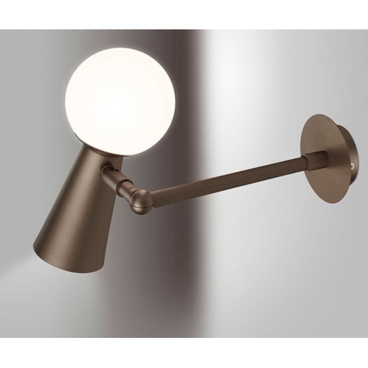 ARANDELA PION ARTICULADO 21,5X6X18,5CM METAL E VIDRO | TKS 1650 ARANDELA PION ARTICULADO 21,5X6X18,5CM METAL E VIDRO | TKS 1650