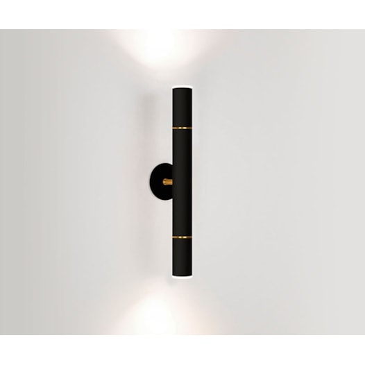 ARANDELA PIPE FIXA CILÍNDRICO FACHO DUPLO ABERTO COM DIFUSOR EXTERNO 2 MINI DICROICA 40,8X6X9,5CM ME ARANDELA PIPE FIXA CILÍNDRICO FACHO DUPLO ABERTO COM DIFUSOR EXTERNO 2 MINI DICROICA 40,8X6X9,5CM ME