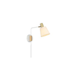 ARANDELA PIPE METAL E TECIDO DOURADO E BRANCO 1XE14 | BELLA ILUMINAÇÃO ME005W ARANDELA PIPE METAL E TECIDO DOURADO E BRANCO 1XE14 | BELLA ILUMINAÇÃO ME005W