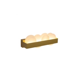 ARANDELA POEMA DOURADO E BRANCO (C)30CM (L)6CM (A)9CM 1X10W 3000K 500LM | BELLA ILUMINAÇÃO EG005