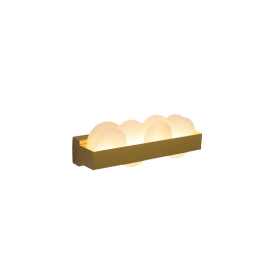 ARANDELA POEMA DOURADO E BRANCO (C)30CM (L)6CM (A)9CM 1X10W 3000K 500LM | BELLA ILUMINAÇÃO EG005