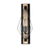 ARANDELA PRETO CANDLE 45X10X25CM MADEIRA E METAL | NORDECOR 2241