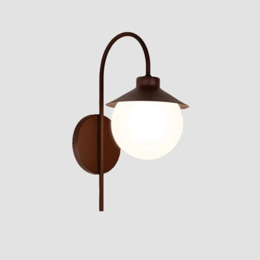 ARANDELA RETRÔ HAT METAL/VIDRO Ø170MM 1L | TKS 1641 ARANDELA RETRÔ HAT METAL/VIDRO Ø170MM 1L | TKS 1641