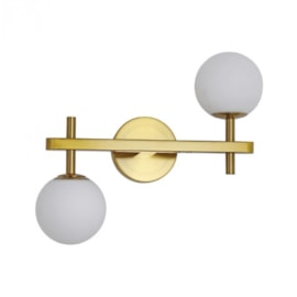 ARANDELA ROMAI 34X36X15CM METAL E VIDRO DOURADO E FOSCO | NORDECOR 2273 ARANDELA ROMAI 34X36X15CM METAL E VIDRO DOURADO E FOSCO | NORDECOR 2273